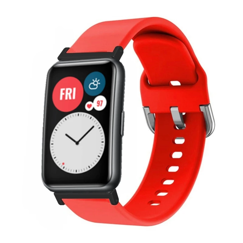 Новый Сменный ремешок для смарт-браслета HUAWEI Watch FIT Band спортивный силиконовый