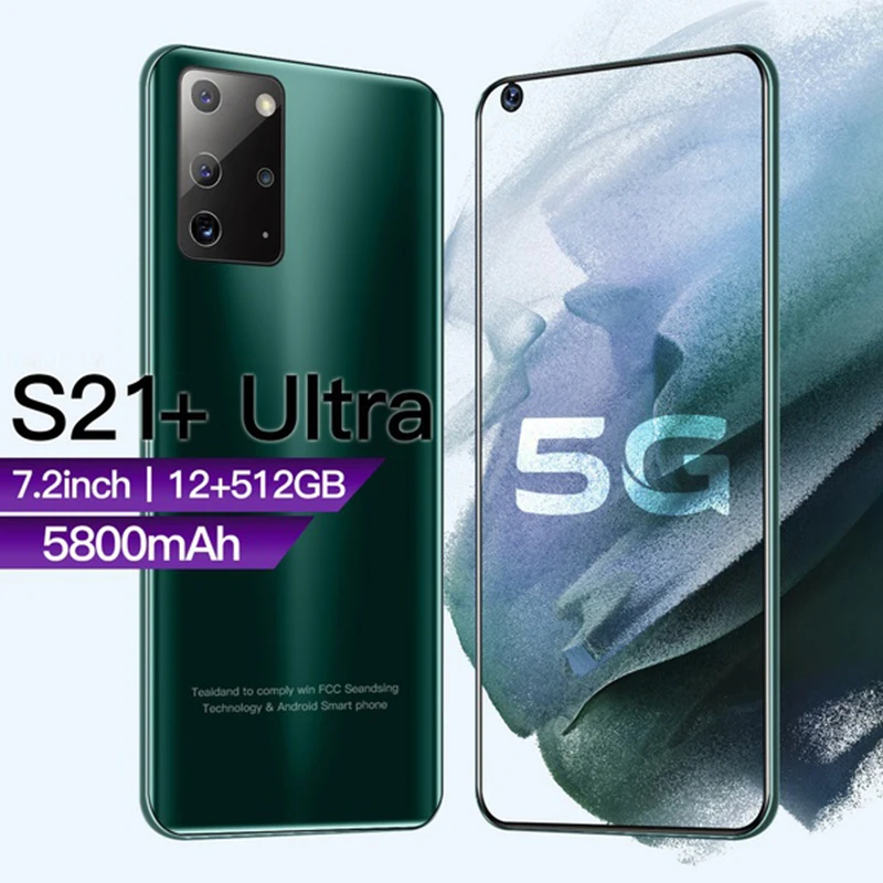 

Galay S21+ Ultra 7.2 Inch Smartphone 5800mAh Unlock Global Version 4G 5G Android 10.0 16MP+32MP 12GB+512GB Celulares Smartphone