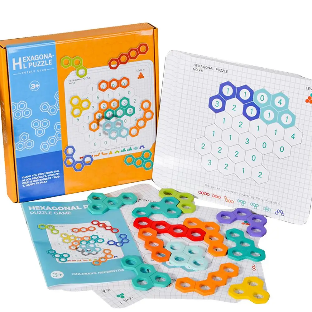 

Wooden Number Puzzle Game Hexagonal Number Matching Game Educational Toy Kids Brain Develop Logic Thinking Training For Kids