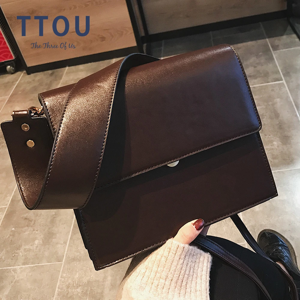 Сумка-тоут женская из экокожи модная простая дизайнерская сумочка в европейском