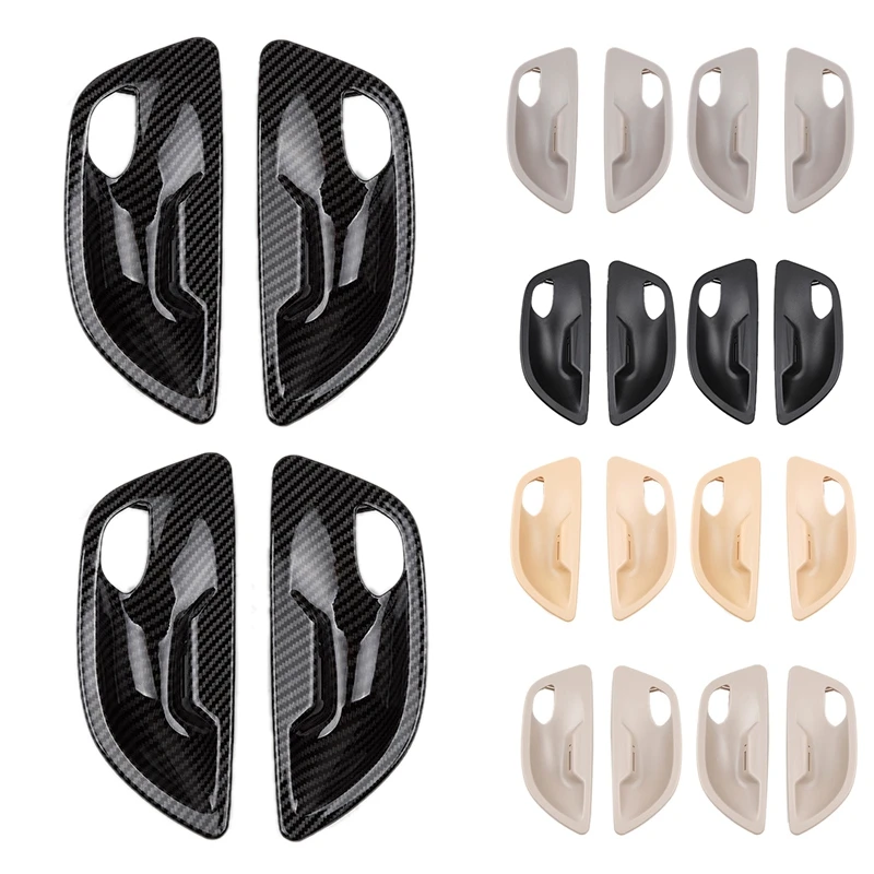 

4Pcs Car Interior Door Handle Bowl Cover Trim for BMW 5 Series F10 F11 F18 520 525 2011-17 ABS