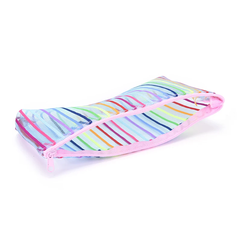 1 шт мини милые красочные линии моющиеся сумки косметичка Новые прозрачные для