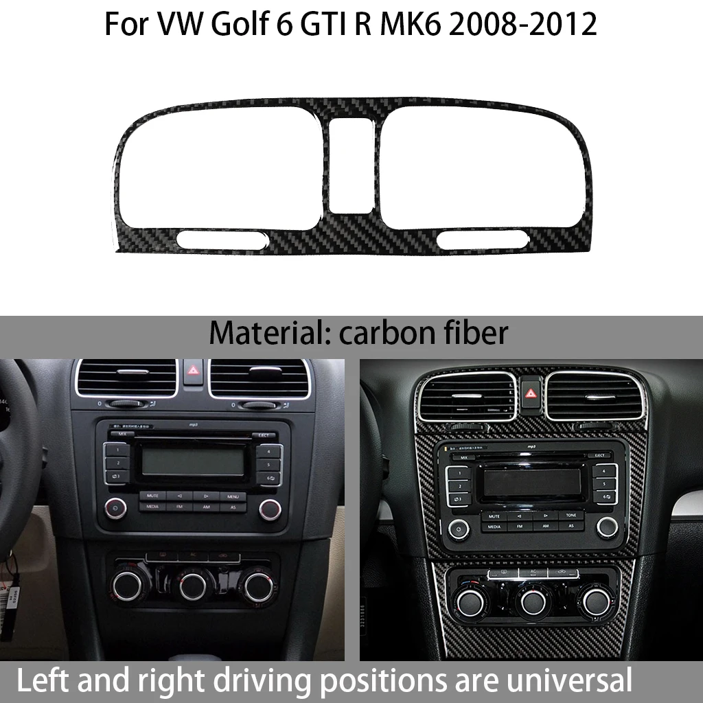 

Carbon fiber car interior, CD panel decoration;Suitable FOR VW Golf 6 GTI R MK6 2008 2009 2010 20112012 car sticker;