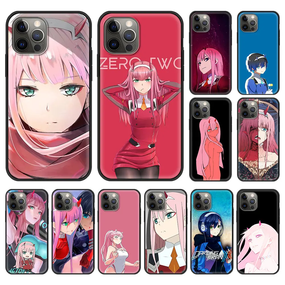 

Anime DARLING In The FRANXX for iPhone 13 11 12 Pro Max Case 7 8 Plus SE2020 X XR XS Max Luxury Silicone Back Cover Phone Cases