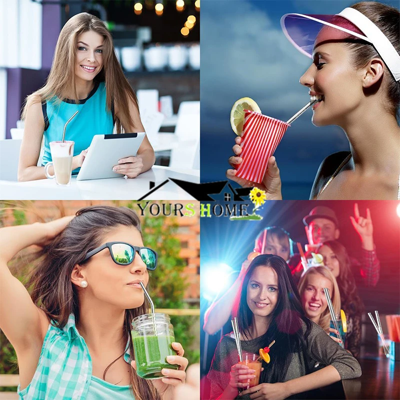 Металлическая соломинка многоразовые питьевые соломки Нержавеющая сталь