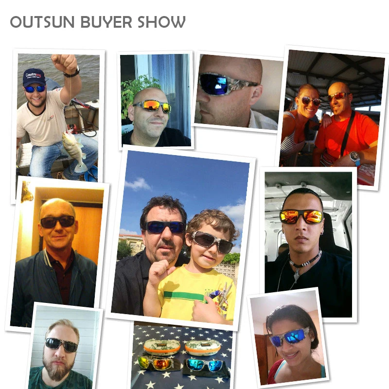 Фото Солнцезащитные очки OUTSUN, поляризационные, для мужчин и женщин, для спорта, рыбалки, вождения, с чехлом №4