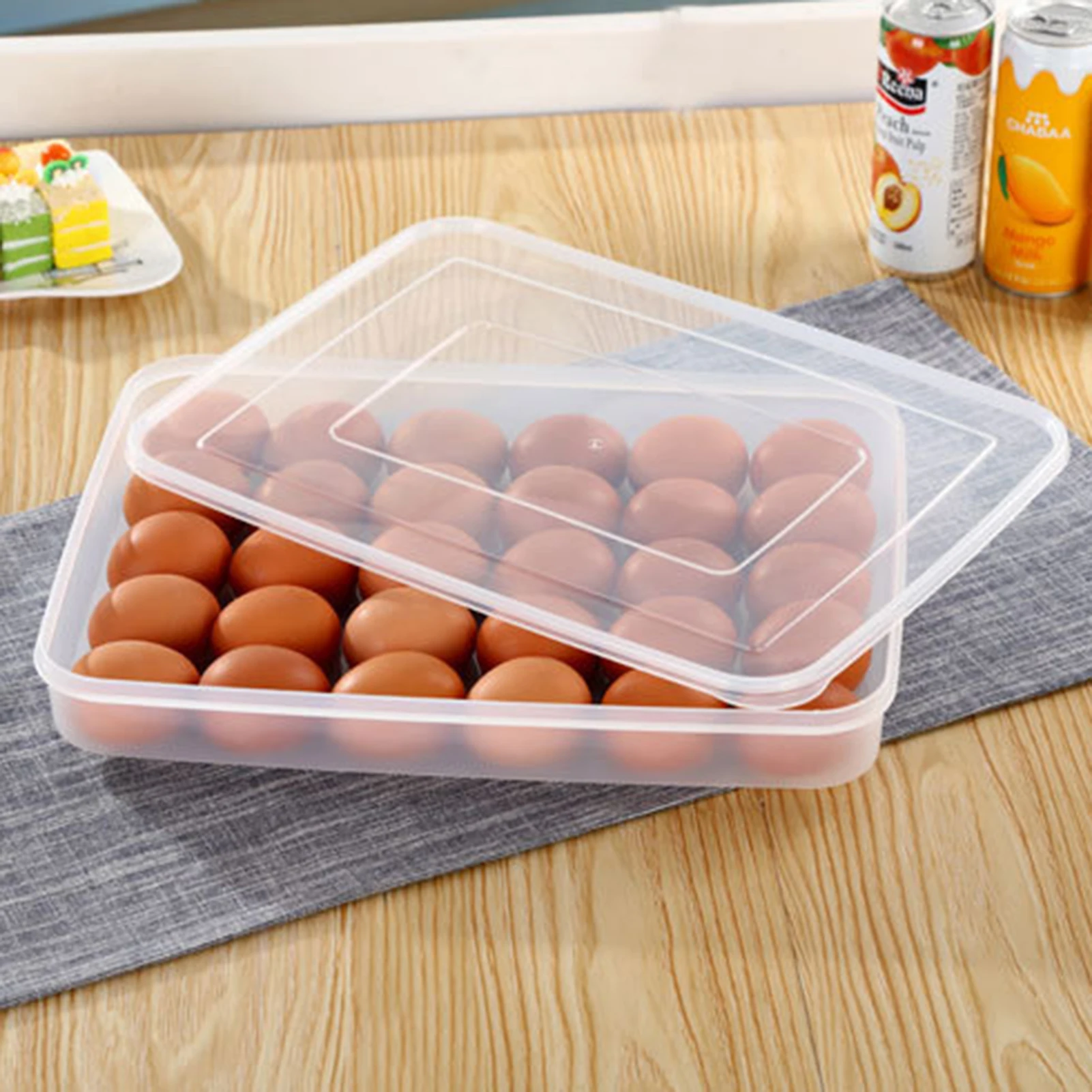 Пищевой контейнер Пластик яйцо чехол холодильник свежего хранения коробок Кухня