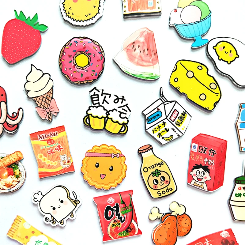 Рождественский мультяшный Снэк пончик молоко напитки мороженое масло колбаса