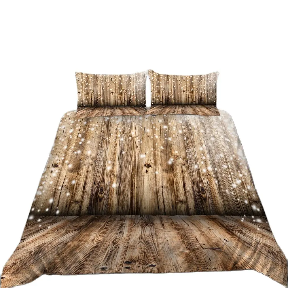 

Retro Wooden Tiles Bedding Set Bedroom Decor Kids Girls Gifts Duvet Comforter Cover 2/3 Pieces Bedspread Pillowcase