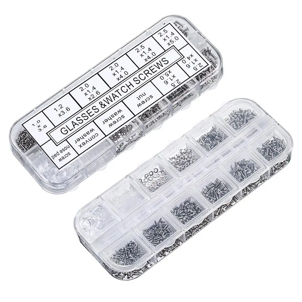Набор инструментов для ремонта очков 1100 шт. набор ручных микровинты гайки шайбы