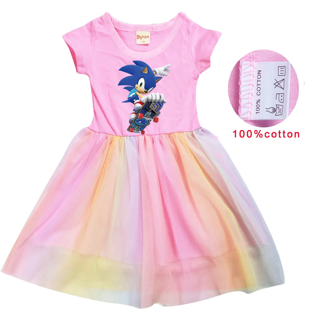 

Girls Summer Sonic new party dress girls princess dress kids toddler birthday party children girls Casual Christmas kid dress