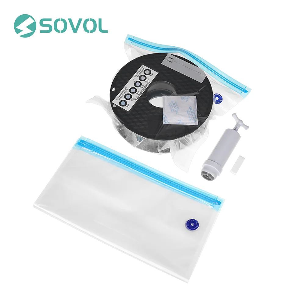 Bolsas de Armazenamento de Vácuo Bolsas de Vedação de Vácuo Resistente à Umidade Sovol Lote Filamento Que Mantêm Guarda Seca 10 Pçs –