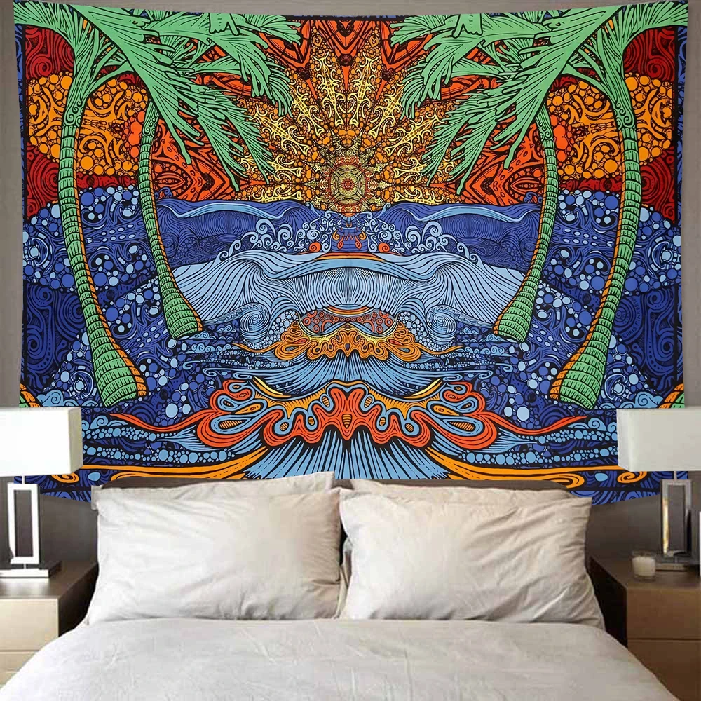 

Классическая картина, психоделический гобелен, настенный гобелен для ведьмастера, настенные ковры в стиле хиппи, декор для общежития, психо...