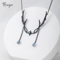 thaya vintage pendant necklaces for women feather original design ctystal necklace choker tassel fine jewelry birthday gifts