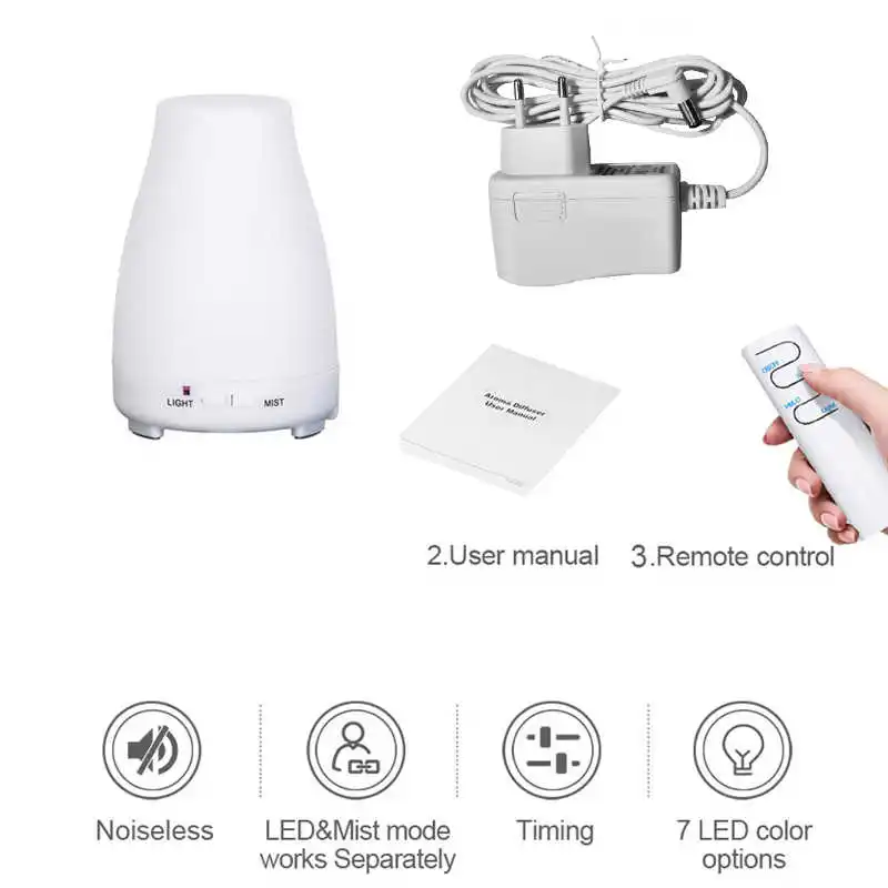 

200ml 1pcs Aroma Essential Oil Diffuser ultrasonic air Humidifier aromatherapy Cool Mist maker fogger for Home Office and Baby