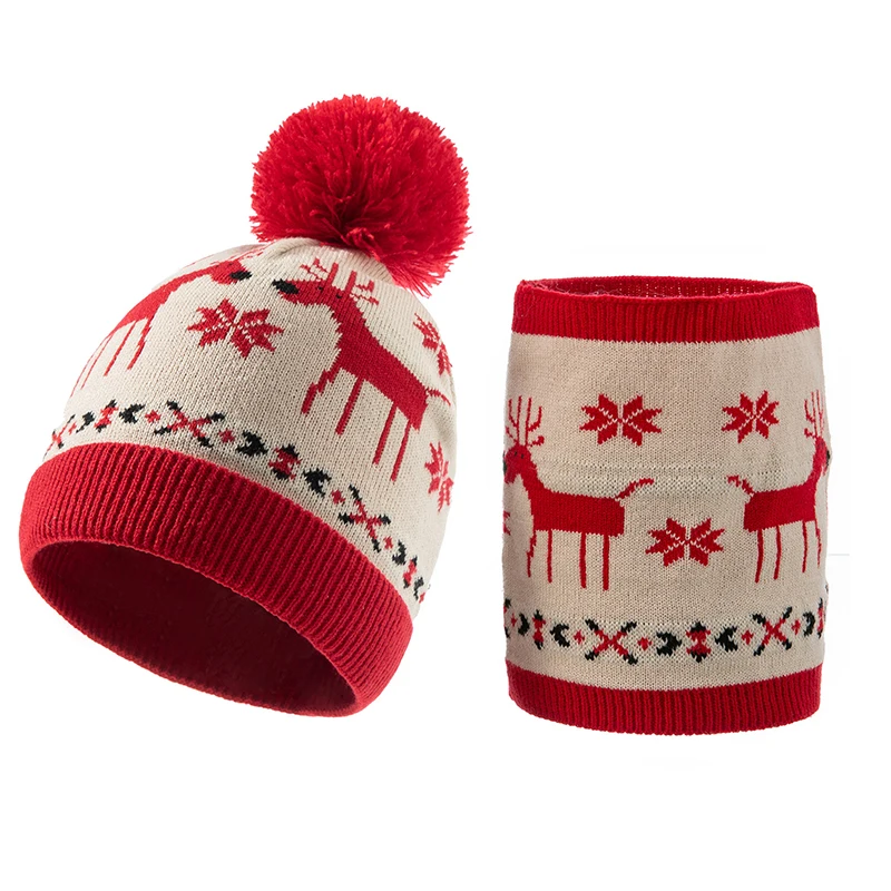 

Новый детский костюм с шапкой и шарфом осенне-зимний вязаный детский комплект с шапкой и шарфом, хлопковые шапки для мальчиков и девочек, де...