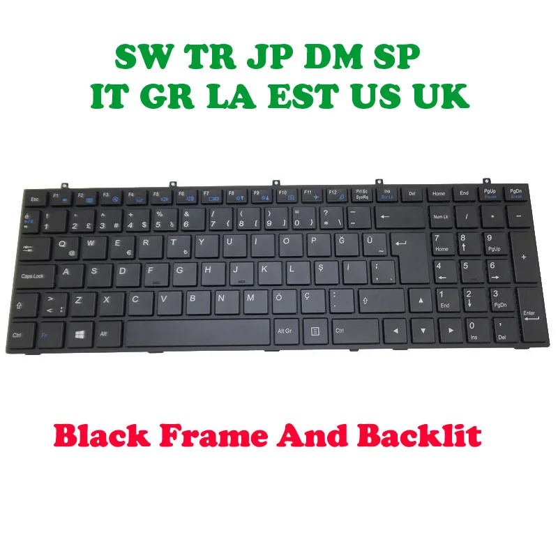 Клавиатура для Gigabyte P2542G P2742G P27G V2 P27K CF1 CF2 Франция Бельгия BE Бразилия BR Италия IT Nordic