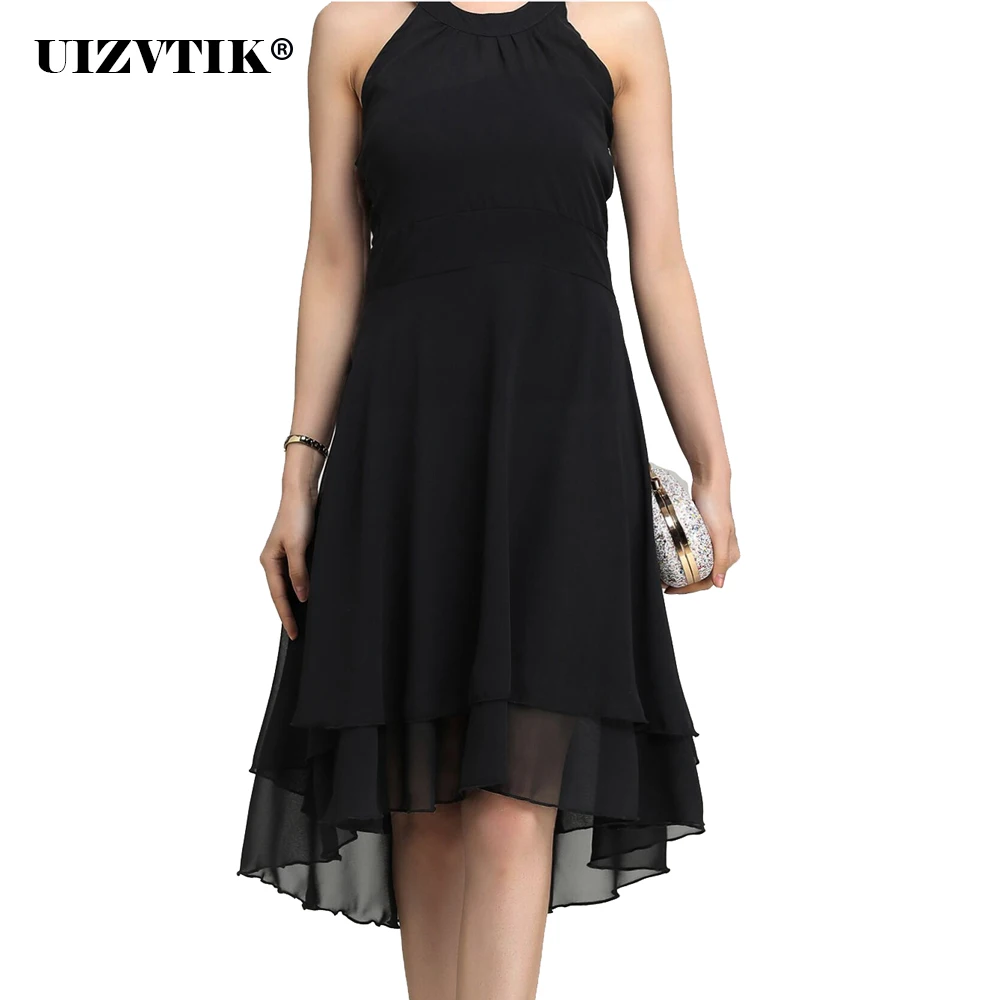 Ассиметричное летнее платье для женщин 2021 сексуальное шифоновое без рукавов