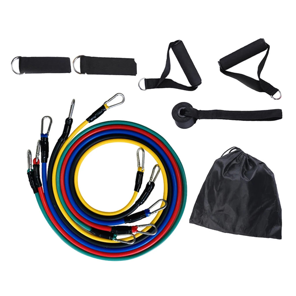 Эспандеры для йоги пилатеса набор эспандеров (11 шт.) упражнений | Спорт и