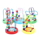 Деревянные игрушки Монтессори, 1 шт., деревянные круги, бусины, проволока, лабиринт, американские горки, раннее развитие, деревянные головоломки, развивающие игрушки для малышей