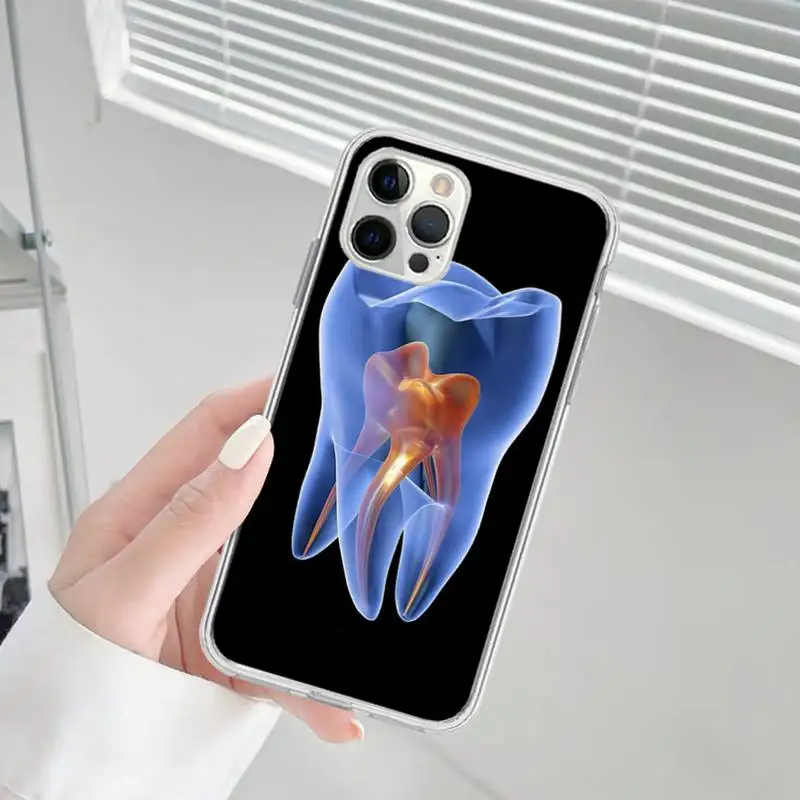 Чехол для телефона с рисунком зуба дантиста iPhone 13 12 mini 11 pro Xs max Xr X 8 7 6 6s Plus - купить