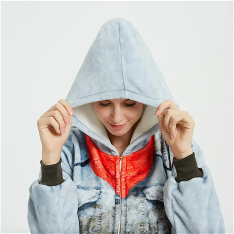 HKSNG/Новинка пижама кигуруми монстрами Булл фланелевая зимняя Пижама с 3D принтом