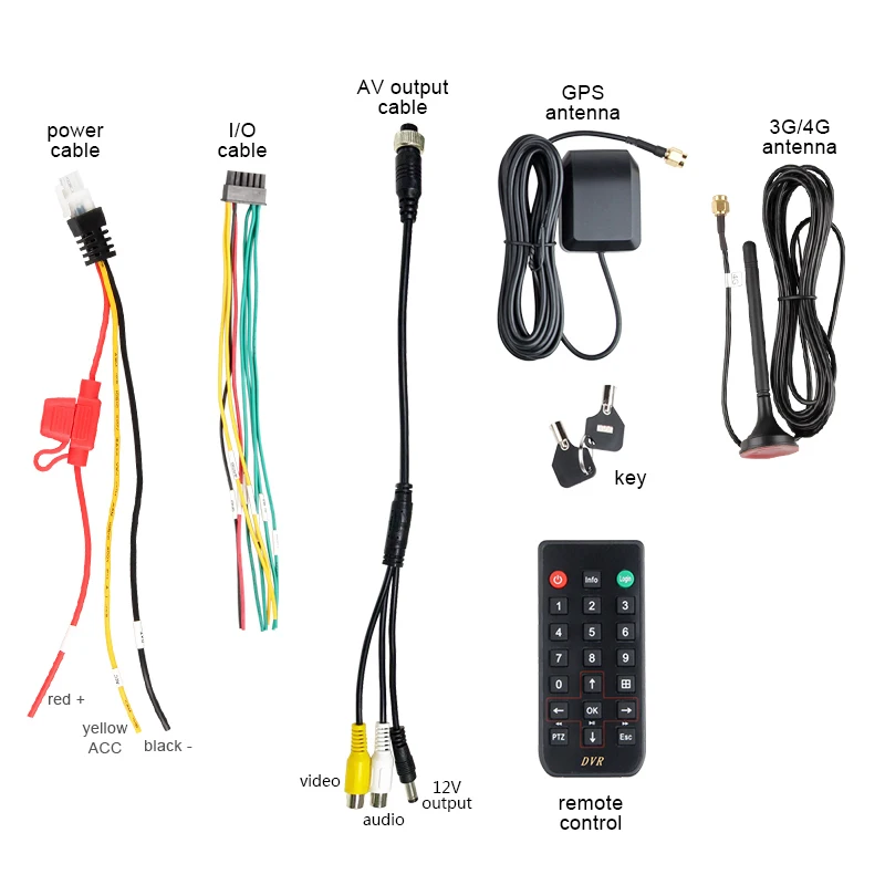 Монитор VGA диагональю 7 дюймов 4 камеры канала HDD 3G GPS жесткий диск 1080P AHD