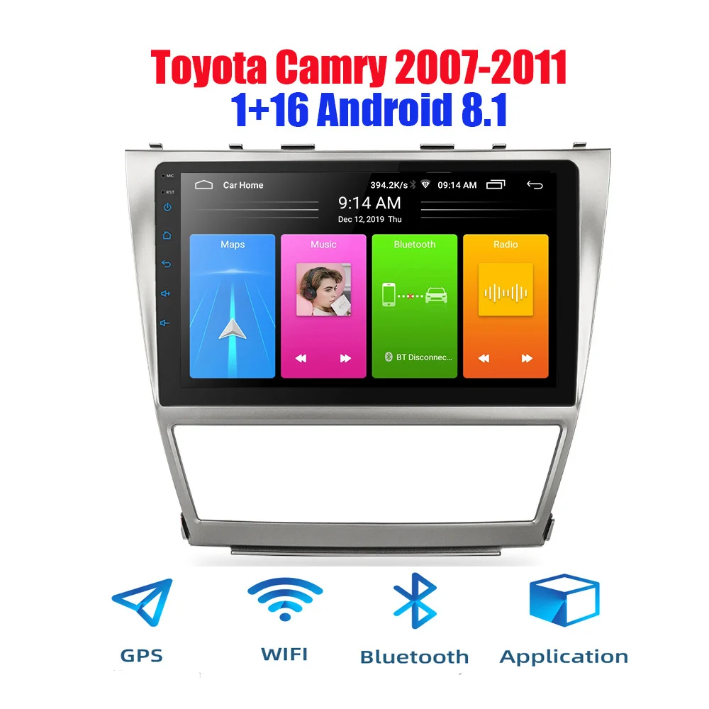 2.5D экран Android 2din автомобильное радио для Toyota Camry 2007 ~ 2011 GPS навигация Стерео Аудио