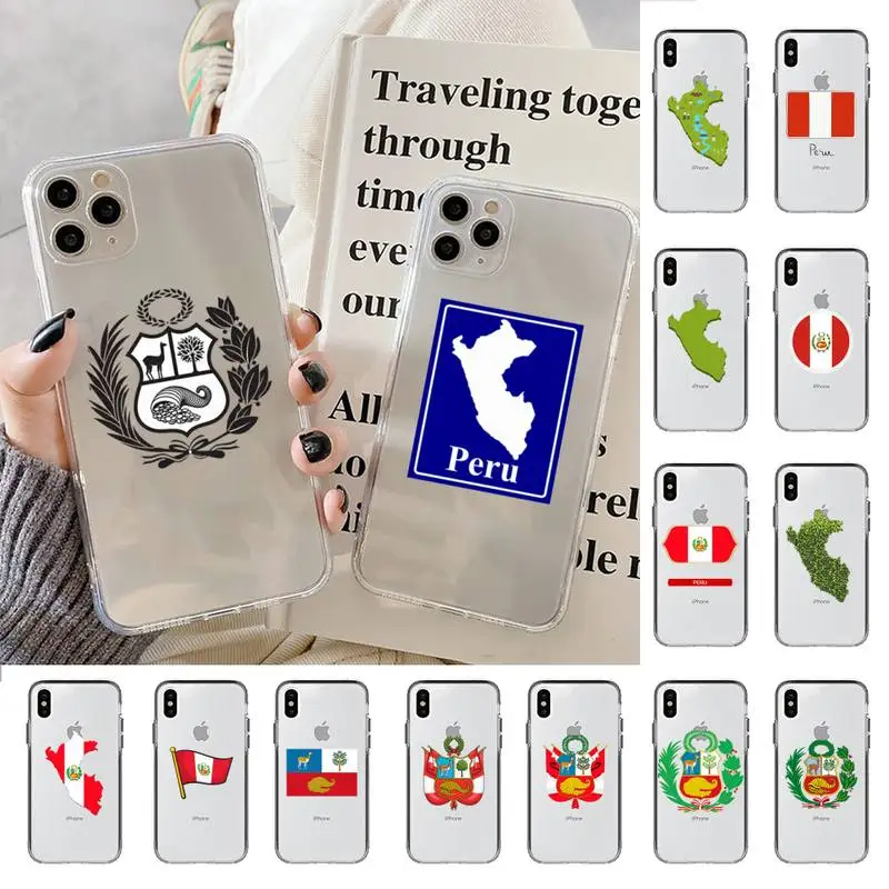 

MaiYaCa Peru Flag Coat Of Arms Phone Case for iPhone 11 12 pro XS MAX 8 7 6 6S Plus X 5S SE 2020 XR cover