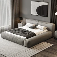 nordic leather bed tatami bed master bedroom modern simple 2m 2 2m super light luxury leather bed big bed wedding bed
