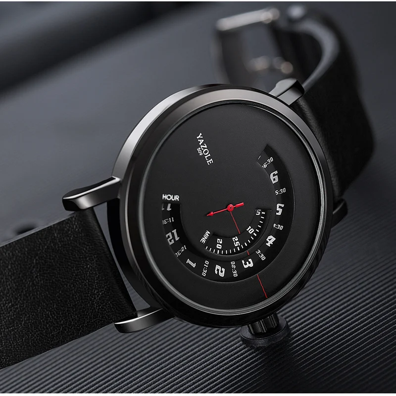 YAZOLE New Fashion Wrist Watch For Men Waterproof Hollow Quartz Watch Men Casual Sport Wristwatch  Business watch