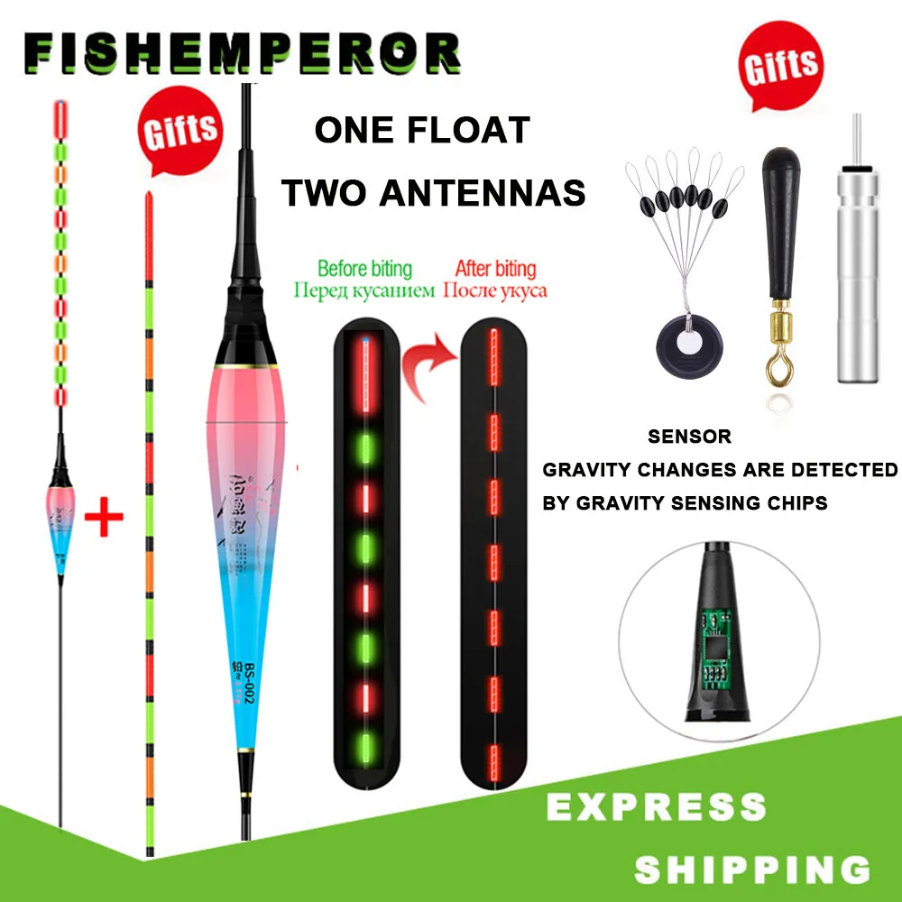 

Gravity Sensor Smart Fishing Led Light Float Bite Automatically Remind Glowing Float Electric Fishing Buoy Free Battery 6 Models