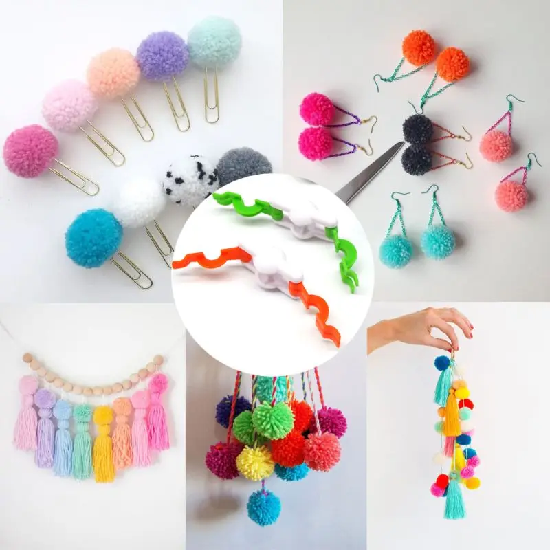 2 шт Pompom pom-pom чайник для пушистого шарика ткацкая Игла DIY шерсть вязание ремесло набор инструментов