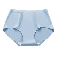 sexy women panties ice silk seemless brief invisible stretch medium waist breathable bacteriostasis underwear
