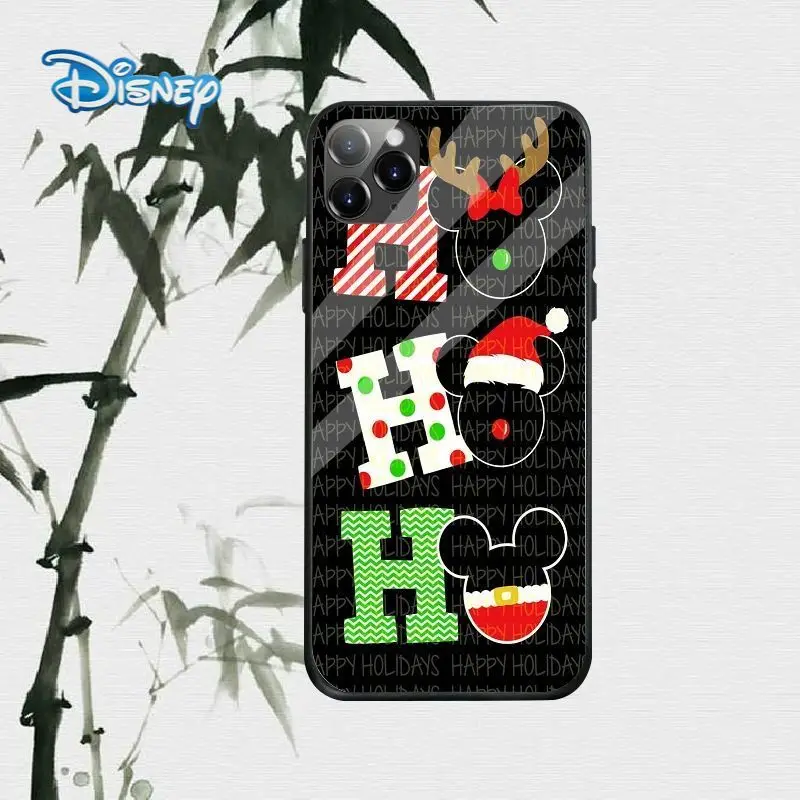 

Disney Mickey Minnie Christmas Class Phone Case for iPhone 12 11 Pro Max Mini XR XS 7 8 Plus Cute Anti-Fall Protective Covers