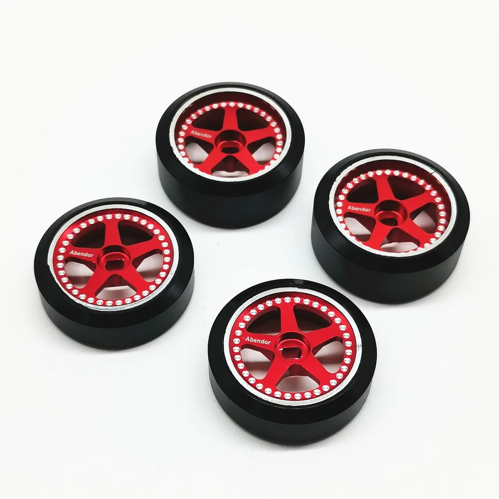 Cubo de rueda de Metal RC de 22MM y neum&aacute;ticos de derrape estables para MINI-Z, AWD, AMZ, MINI-Q, AMR, GLA, HGD1, Wltoys, piezas de actualizaci&oacute;n de coche RC-4