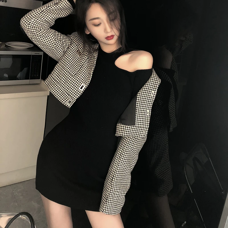 Strapless High Waist Slim Looking Base Mid-Length Knitted Dress Sexy Halter Hip Skirt for Women | Дом и сад