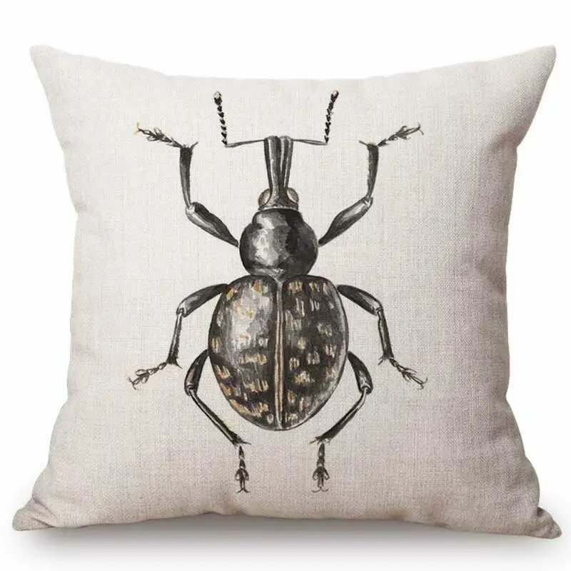 Акварельные насекомые Леди Жук Beatle детская комната нордическая подушка в