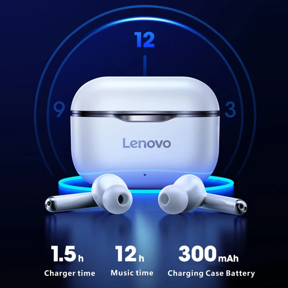 TWS-наушники Lenovo LP1 Bluetooth 5 0 глубокие басы сенсорное управление Автоматическое