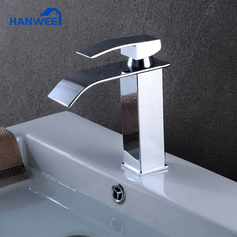 Hanwee кран для ванной комнаты водопроводный раковины с одной ручкой смеситель