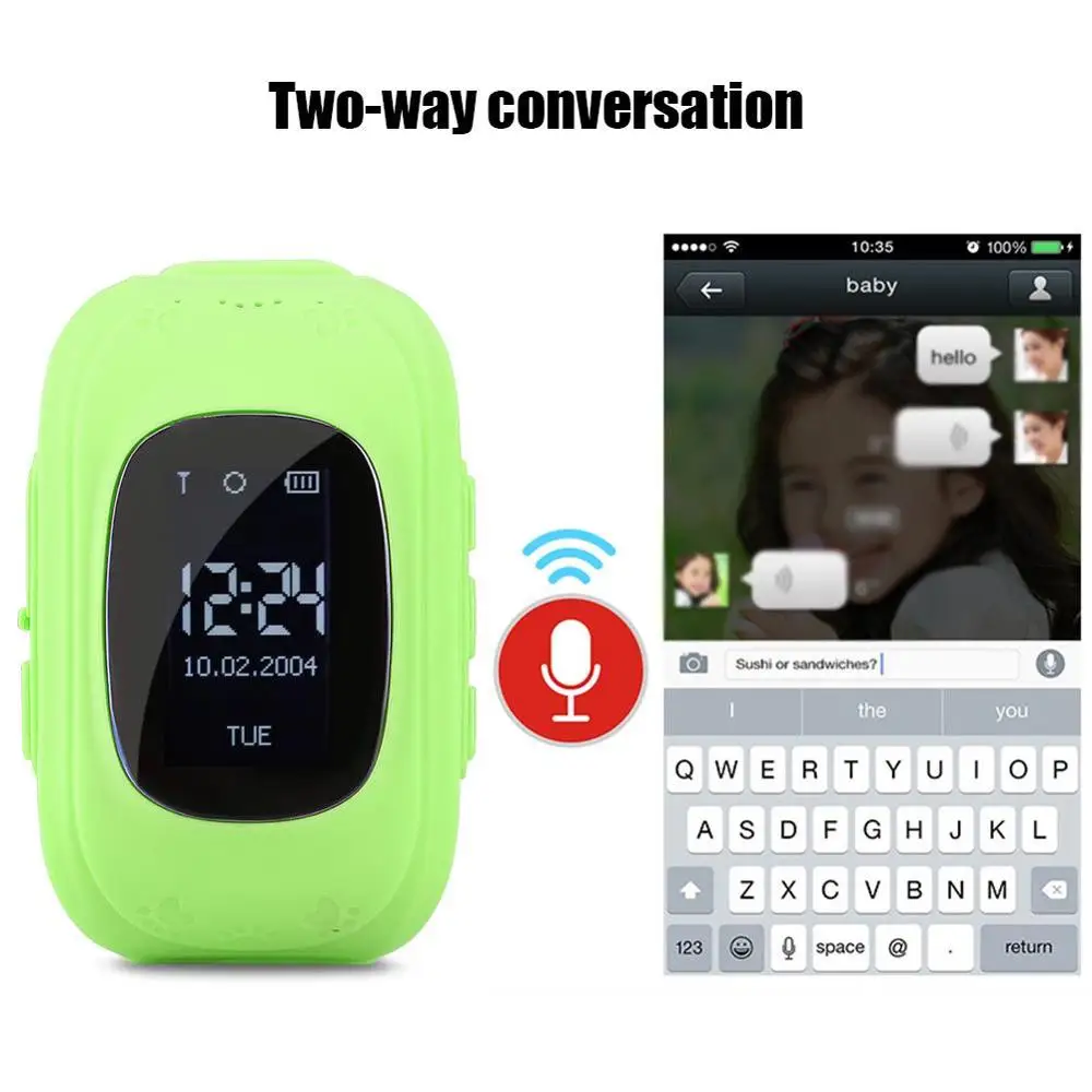 Детские Водонепроницаемые умные сенсорные часы с двойным позиционированием