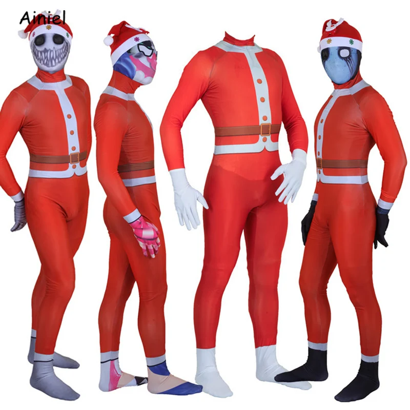 Рождественские подарки костюм для косплея одежда Санта Клауса Красная