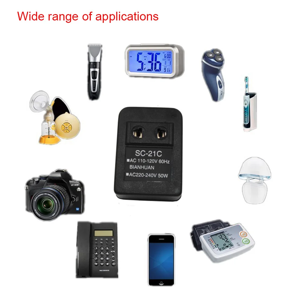 Преобразователь напряжения переменного тока с 220 В до 110 В/110 20 Вт адаптер дорожный