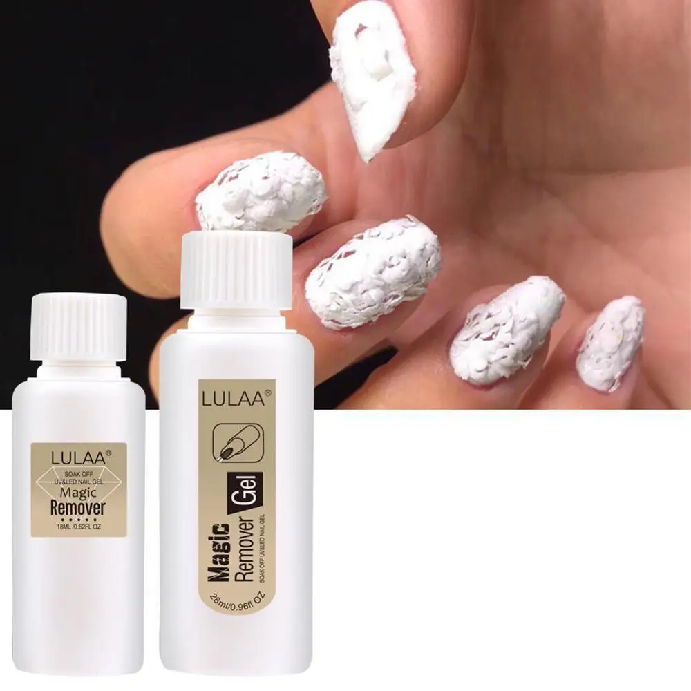 18/28 мл волшебный лак для ногтей всплеск волшебное средство для снятия гель-лака, удаляемый замачиванием очиститель 2-3 минуты быстрая био-Гели Soak Off УФ светодиодный Гель-лак для ногтей, очиститель