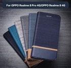 Чехол-бумажник из искусственной кожи для OPPO Realme 8 Pro 4G, чехол-книжка для OPPO Realme 8 4G, Мягкая силиконовая задняя крышка