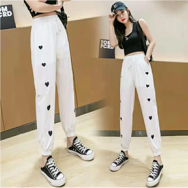 

Thin summer hot girl love sports pants for women