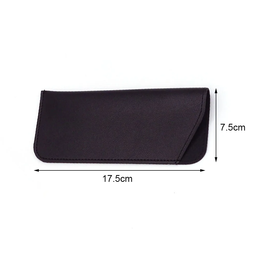 

2021 Fashion Eyeglass Dustproof Bag Oblique Knife-edge Pu Leather Glasses Case Handmade Glasses Box Holder Eyewear Accessories