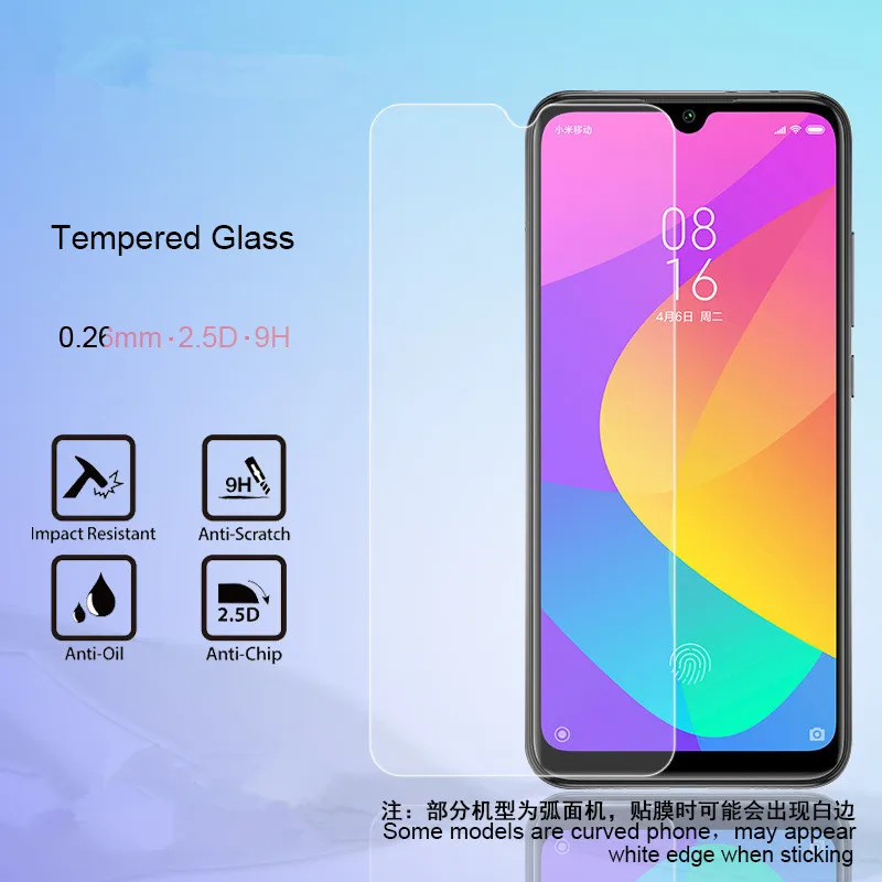 

Премиум 2.5D 9H защитное закаленное стекло для сотового телефона Xiaomi CC9 CC9E защитное стекло