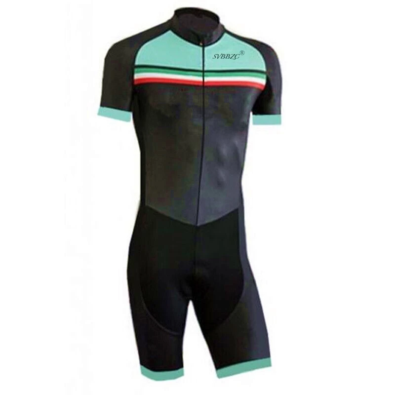 Триатлонный костюм мужской слитный комбинезон с коротким рукавом