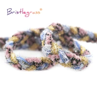 bristlegrass 1 yard 12 13mm glitter blended crochet lace trims macrame decorative ribbons pillow headband costume sewing craft